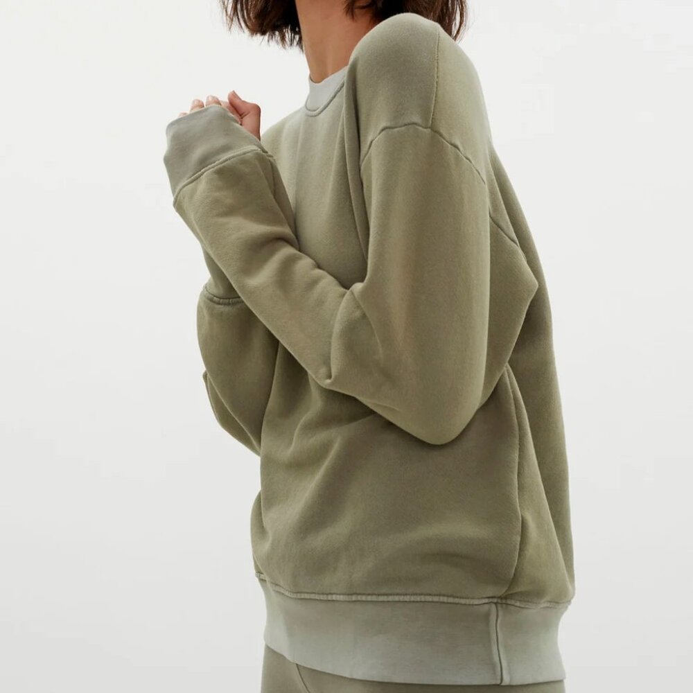 Cotton Citizen $225 Brooklyn Sweatshirt XS Vintage Basil Green Made in USA